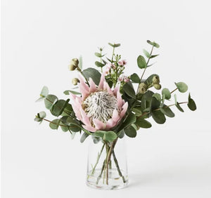 PROTEA KING MIX IN VASE LIGHT PINK