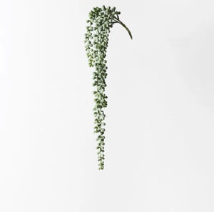 String of Pearls Hanging Grey/Green 45cm